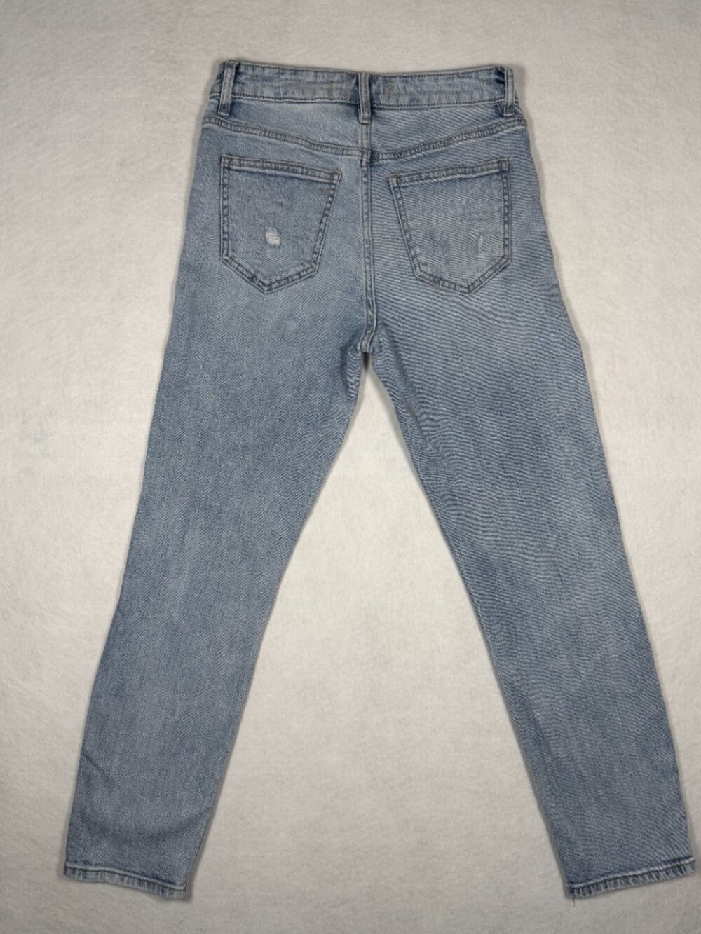 Eunina High Rise Distressed Skinny Jeans Light Wash Blue Denim Size 27 Inseam - Picture 14 of 15